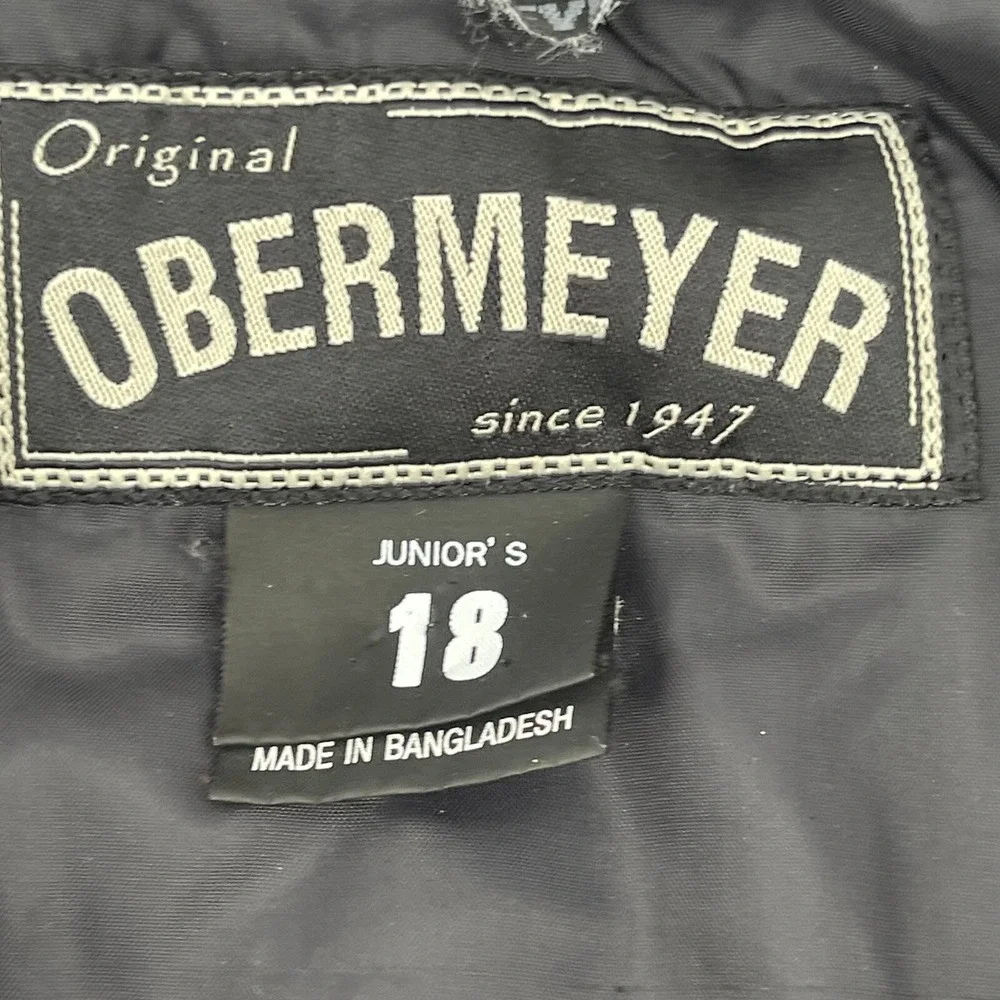 Obermeyer Ski‎ Jacket Winter Coat Insulated Pockets Red Black Junior's 18